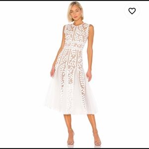 Bronx and banco white midi dress